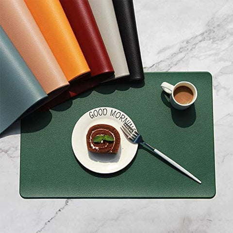 faux leather placemats