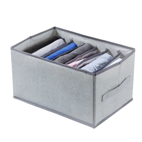 Living and Home Grey Folding Organizer Box with Dividers