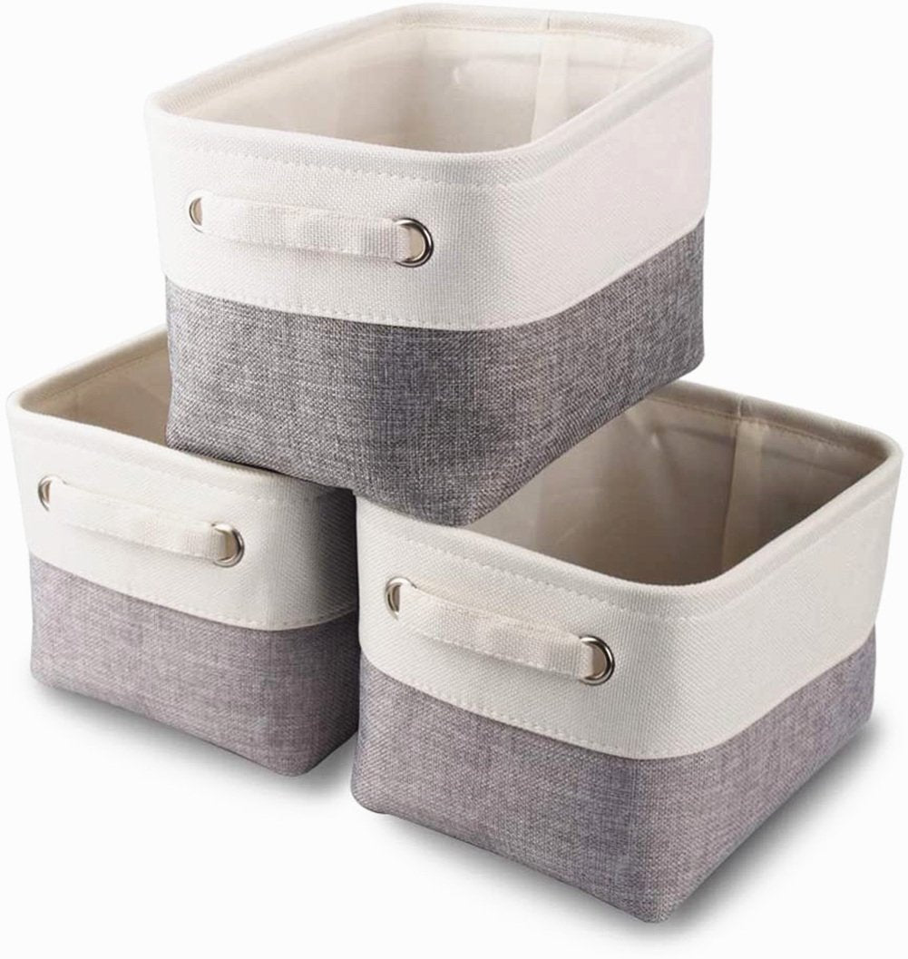 Fabric Storage Box | Mangata Large Canvas Storage Baskets for Cupboards ...