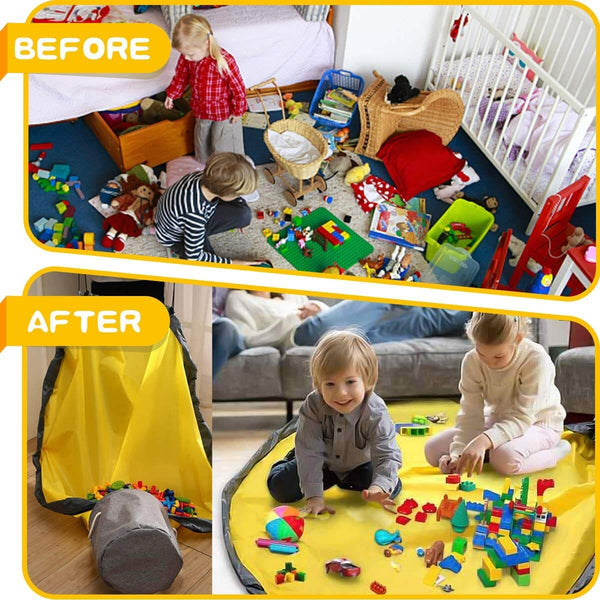 150cm Kids Play Mat Bag Portable Toy Storage Organizer Lego Toys Drawstring  Bag