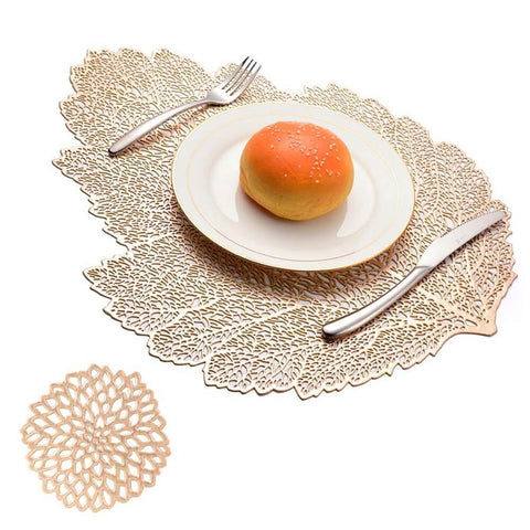 Demetex Linen Placemats Set of 4 Heat Resistant Table Place Mats