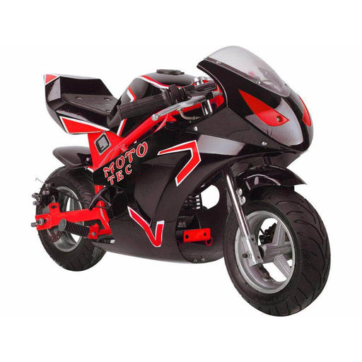 MotoTec Warrior 52cc 2-Stroke Kids Gas Dirt Bike Black