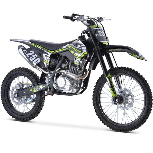 MotoTec X2 110cc 4-Stroke Gas Dirt Bike Green
