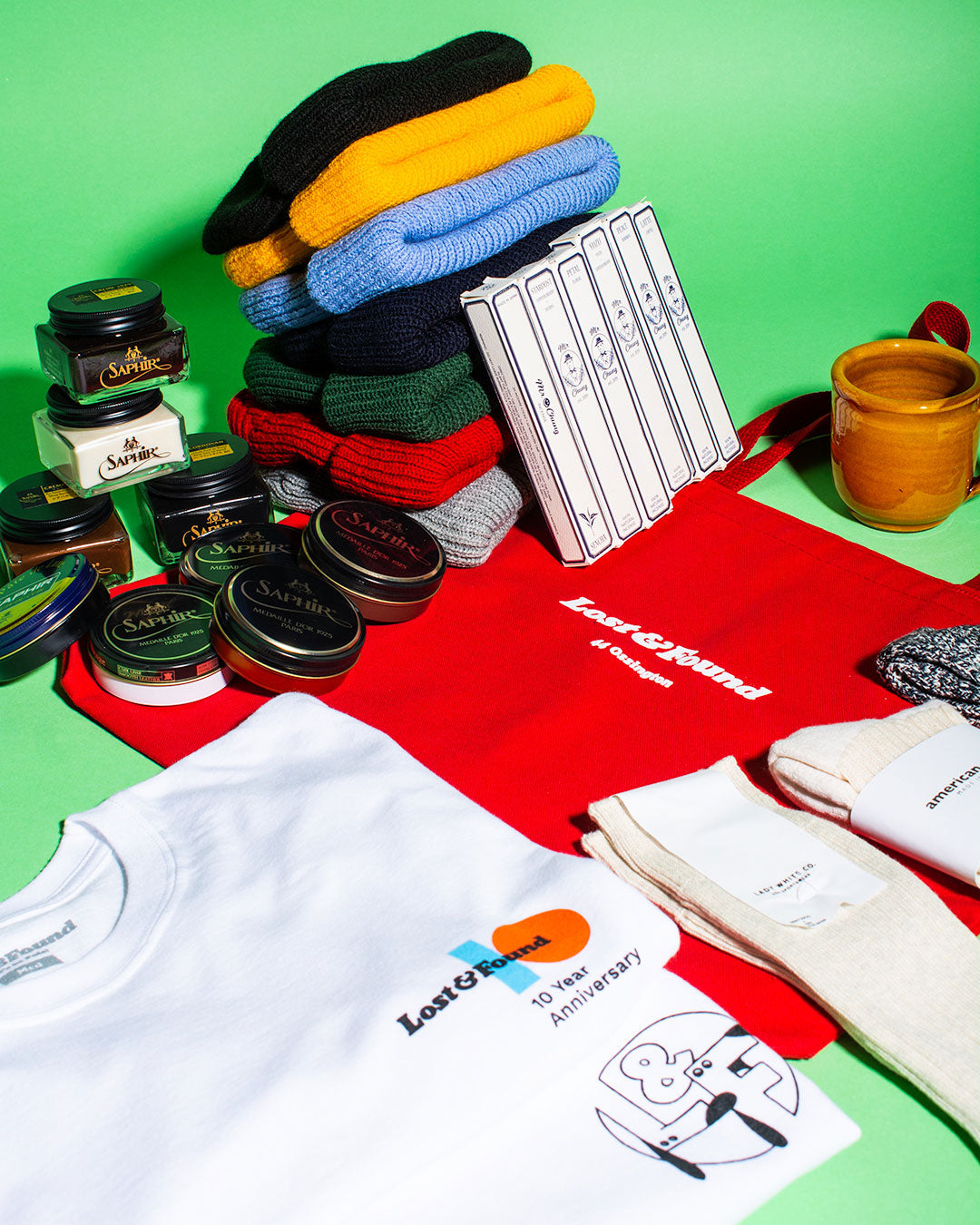 Lost & Found Gift Guide. Featuring brands such as Paraboot, The Real McCoy's, Carhartt WIP, Mr. Chung, Tender, Nanga, Howlin', Adsum and many more!