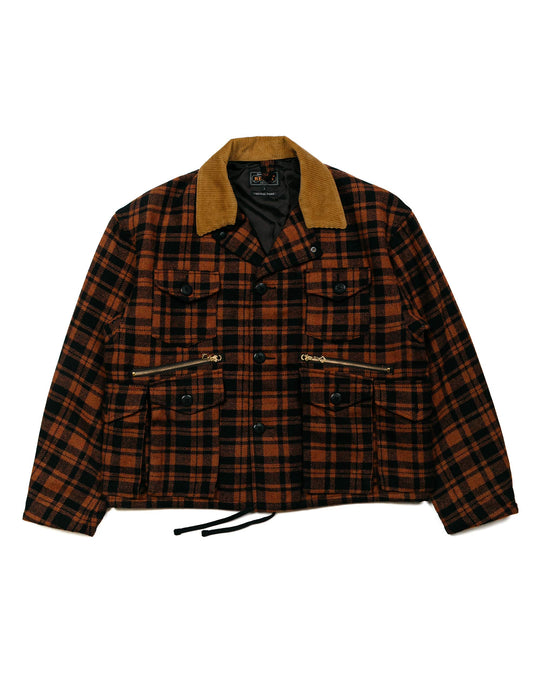 Engineered Garments BA Shirt Jacket Green Cotton Heavy Twill Plaid