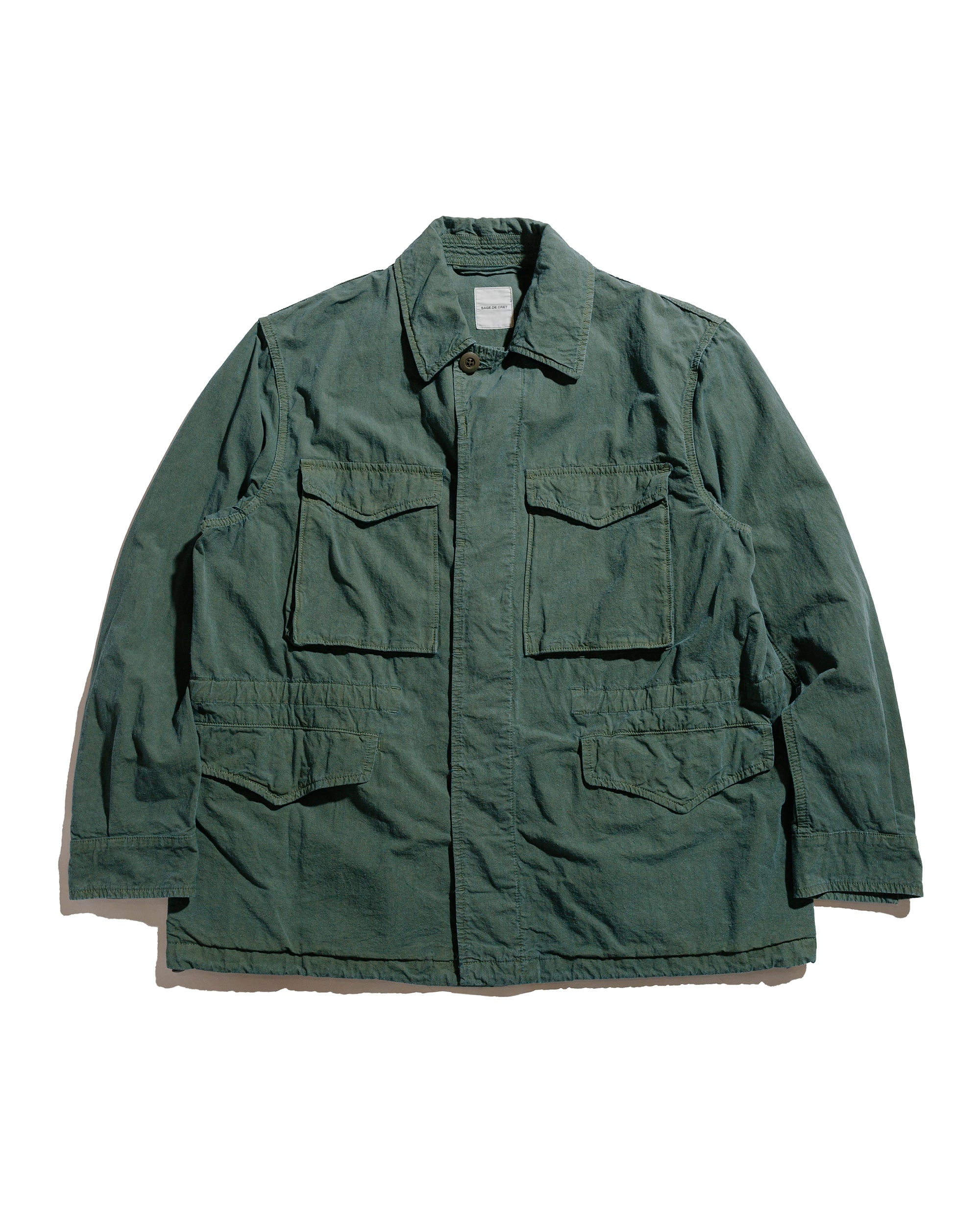 SAGE DE CRET cotton linen field jacket