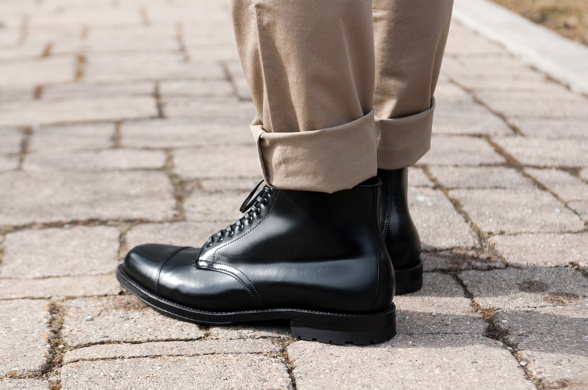 Alden Black Cordovan Straight Tip Boot