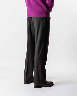 Auralee Super Fine Tropical Wool Slacks Top Charcoal