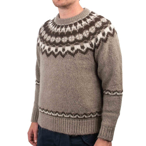 Batoner Mohair Nordic Crew Neck Beige