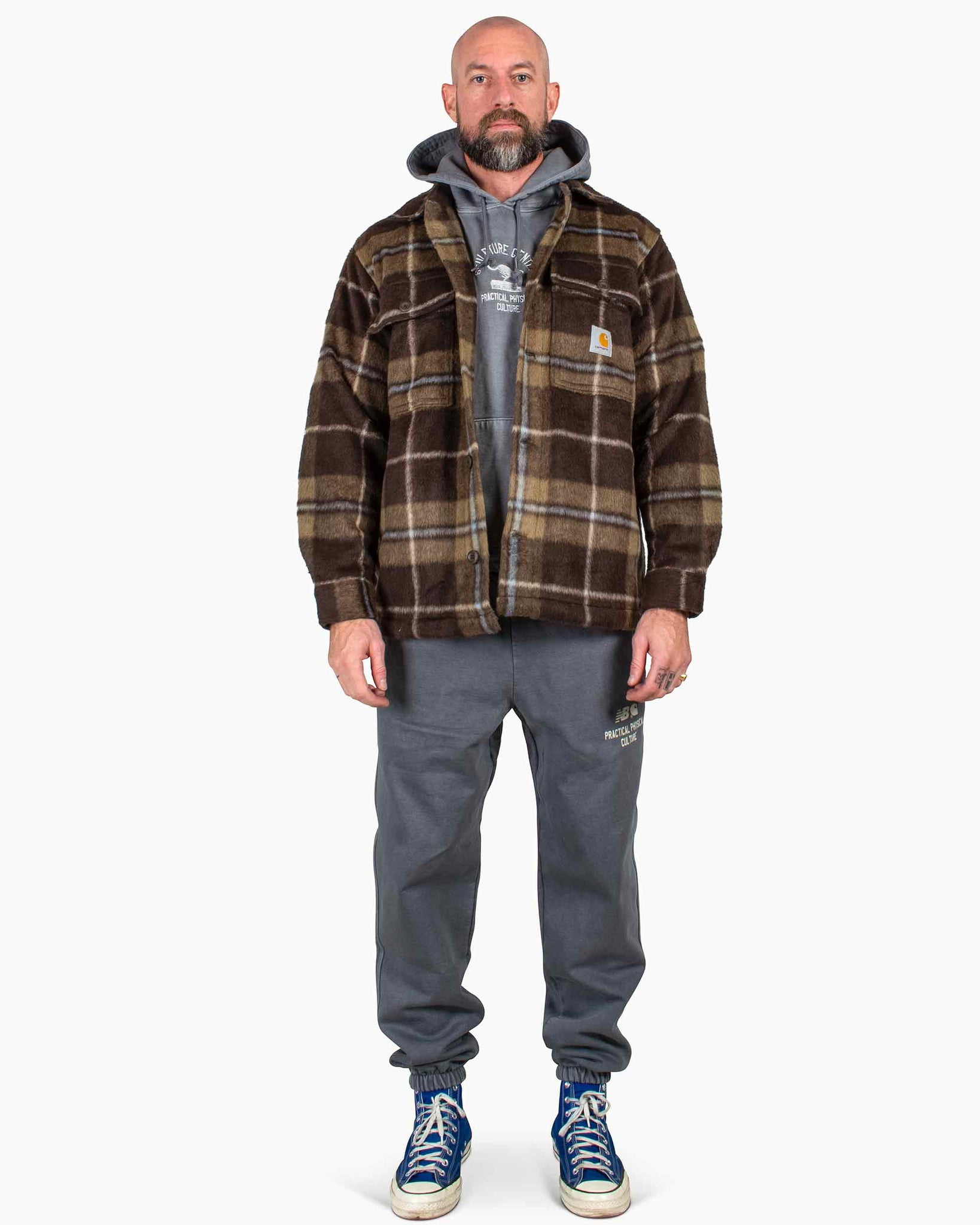 Carhartt W.I.P. Manning Check Shirt Jacket Dark Umber