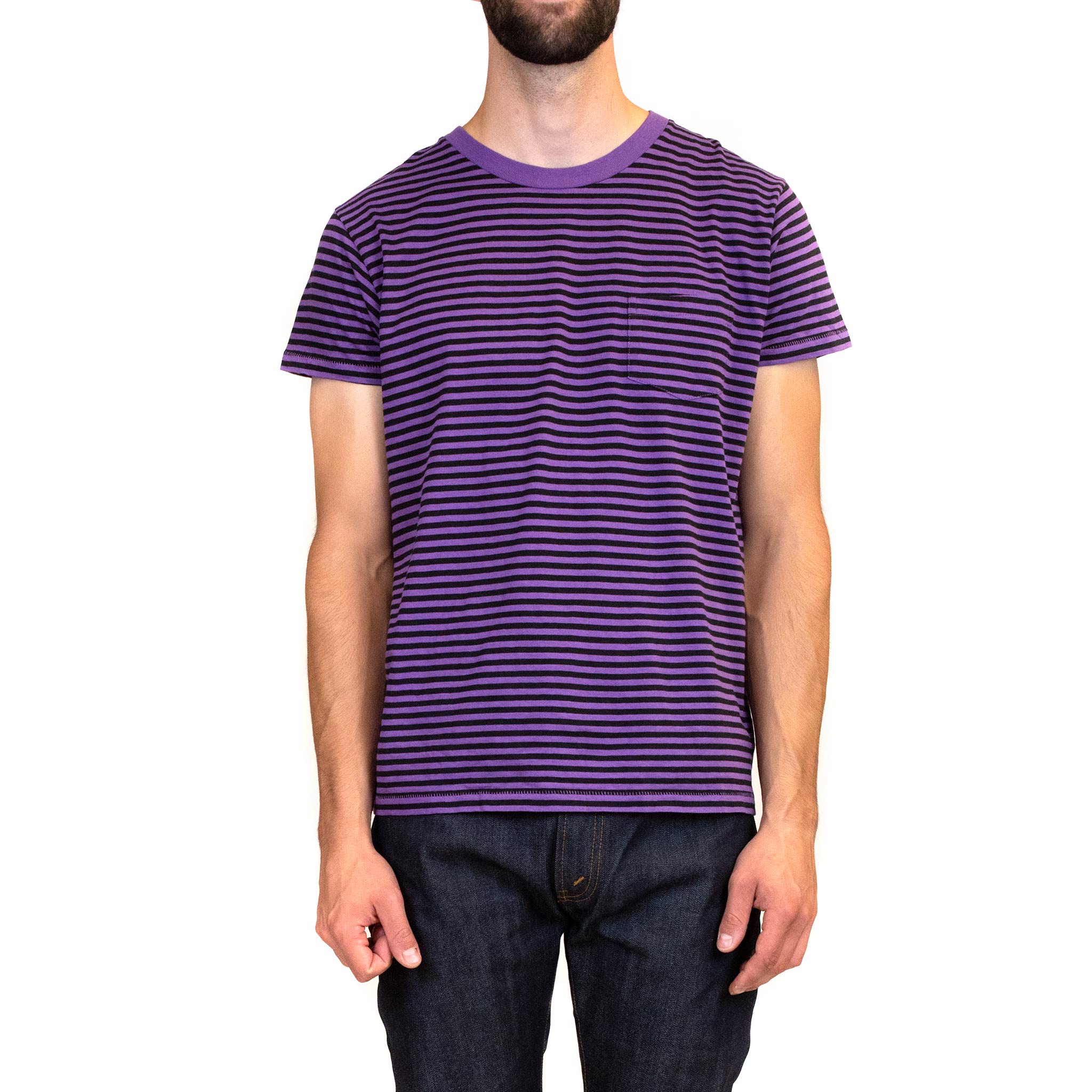 Levi's Vintage Clothing 1950's Sportswear Tee Purple Stripe Tonal