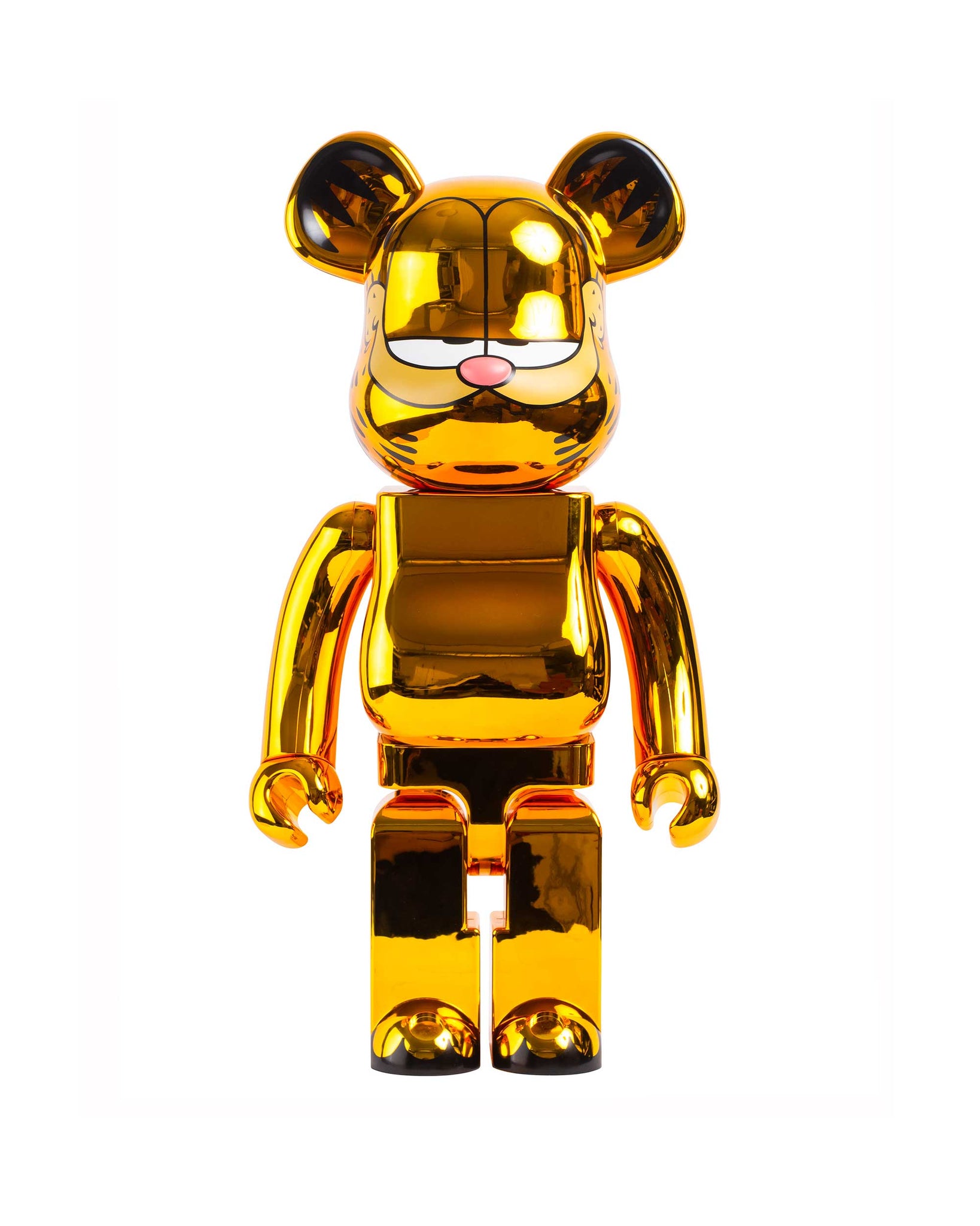 MEDICOM TOY メディコムトイ BE@RBRICK GARFIELD GOLD CHROME Ver 1000 ...