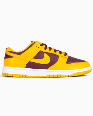 nike dunk low gold white maroon