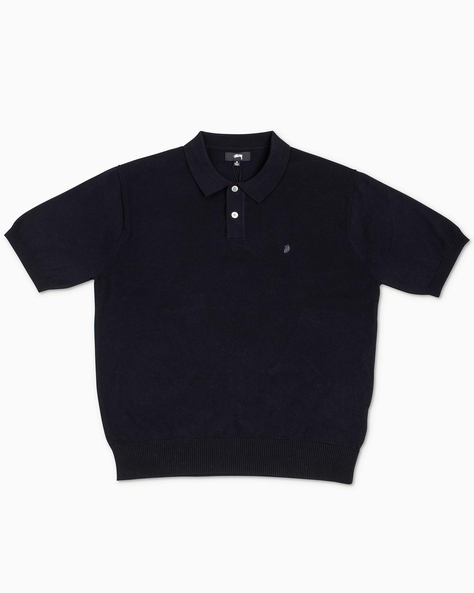 Stüssy Classic SS Polo Sweater Black