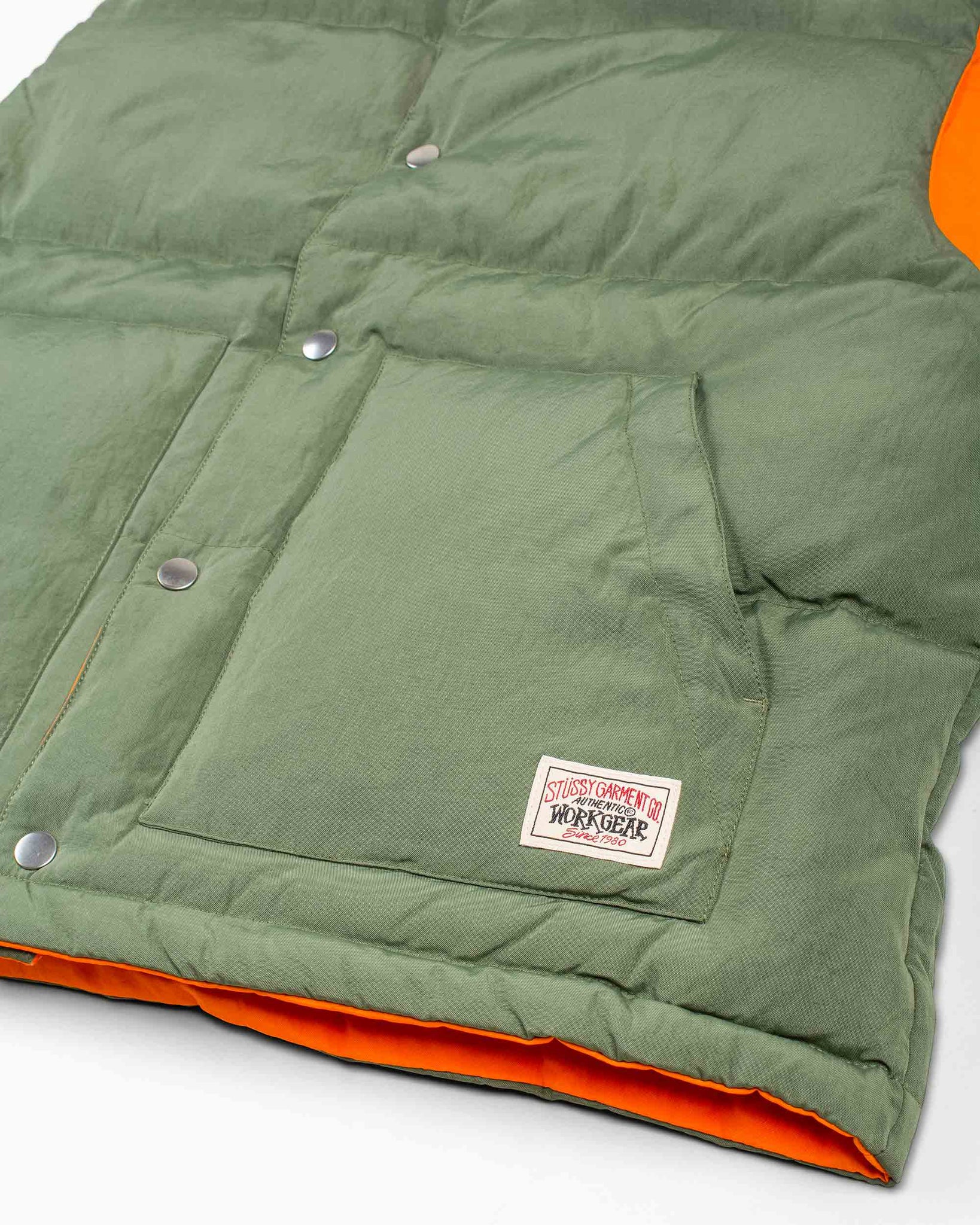 Stüssy Rev. Down Workgear Vest Olive