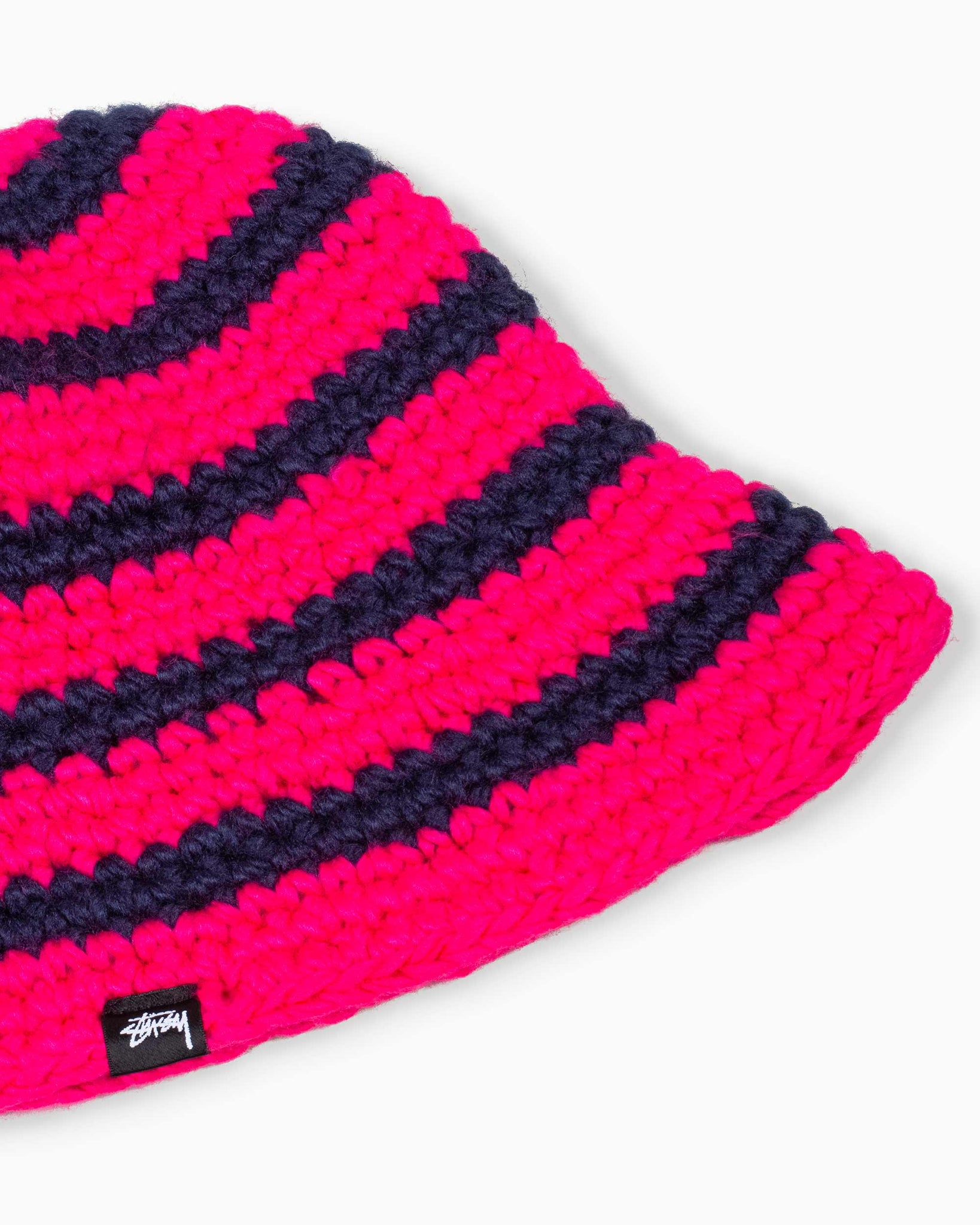 Stüssy Swirl Knit Bucket Hat Hot Pink