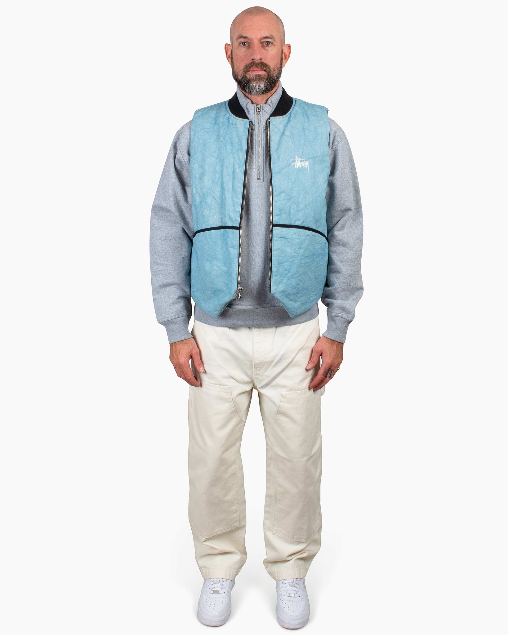 STUSSY WASHED CANVAS PRIMALOFT VEST-toeic.or.id