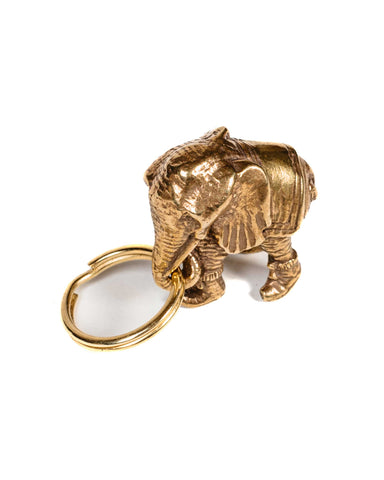 Tender Elephant Keyring Polished Brass