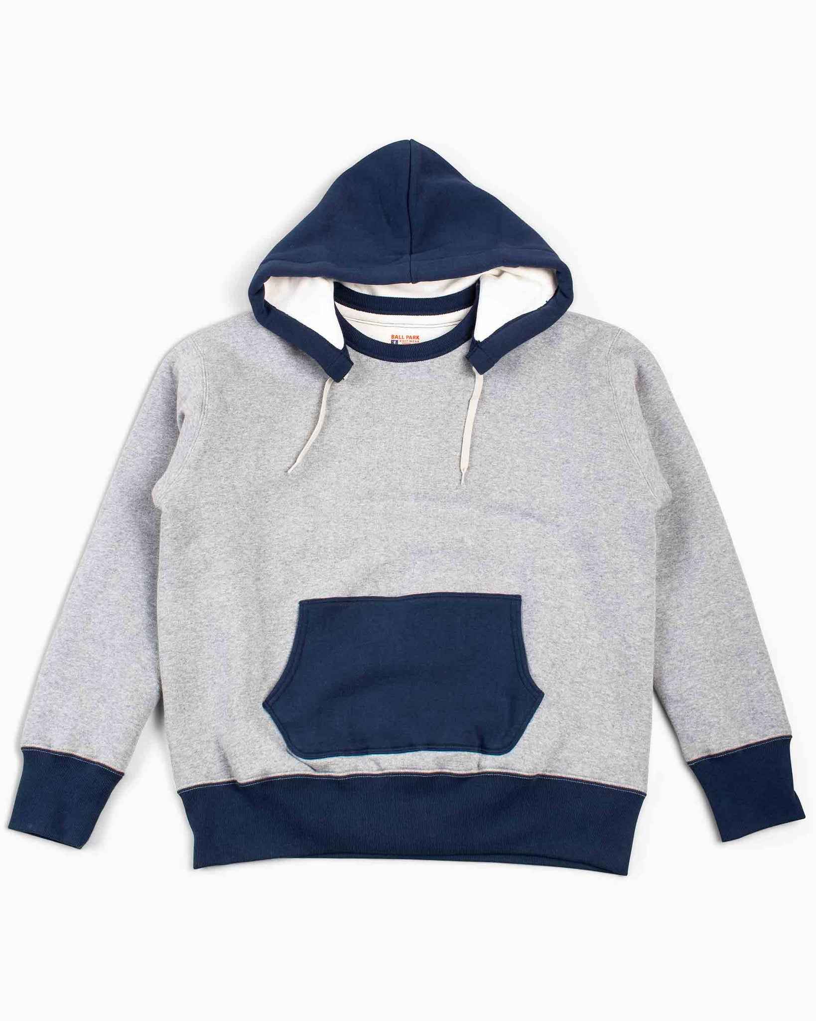 The Real McCoy's MC20119 Double Face After-Hooded Sweatshirt Grey/Navy