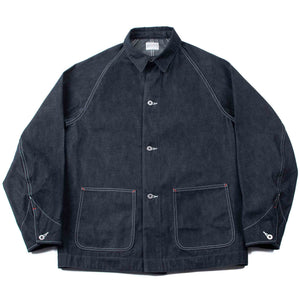 The Real McCoy's MJ21019 8HU WW2 Denim Chore Coat Indigo