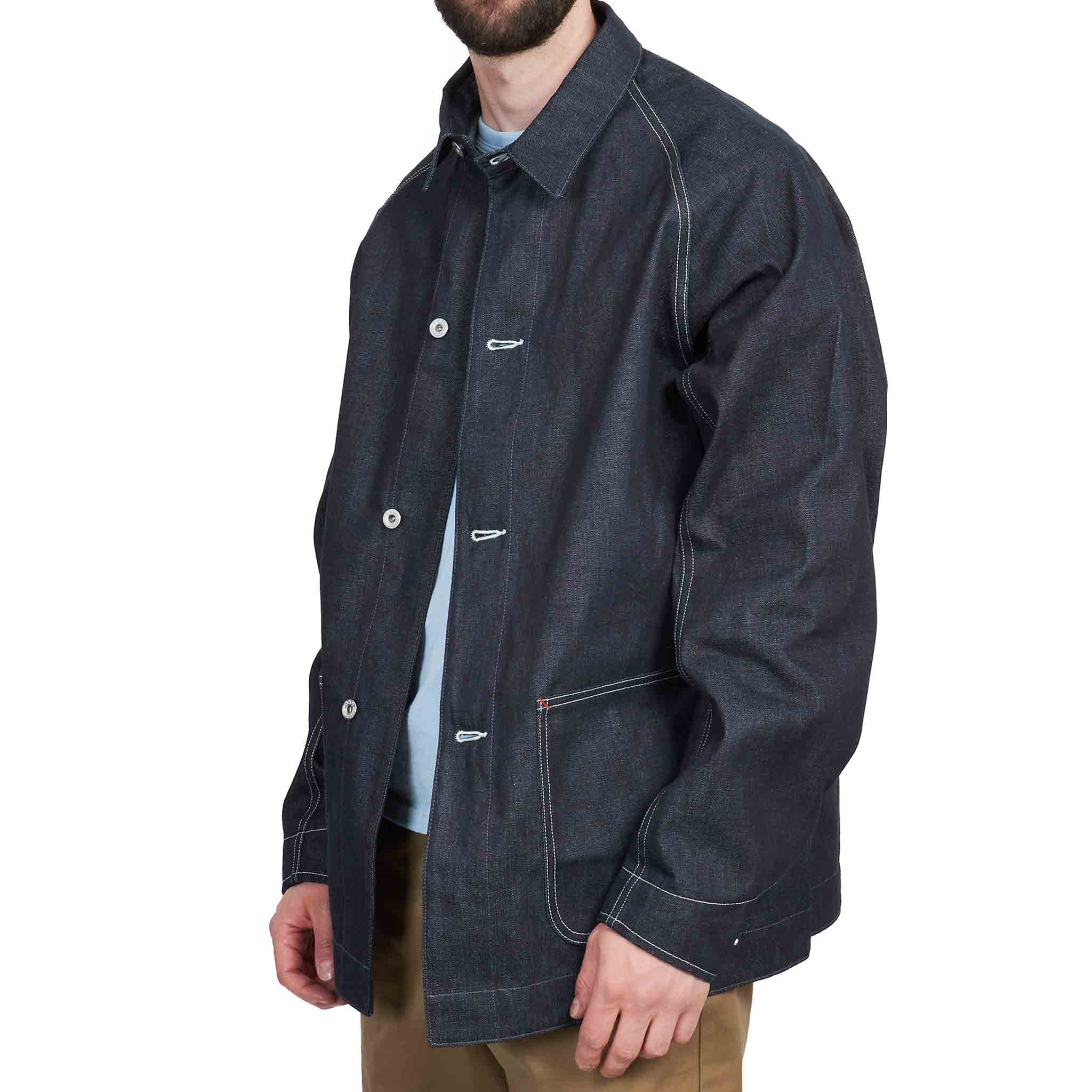 The Real McCoy's MJ21019 8HU WW2 Denim Chore Coat Indigo