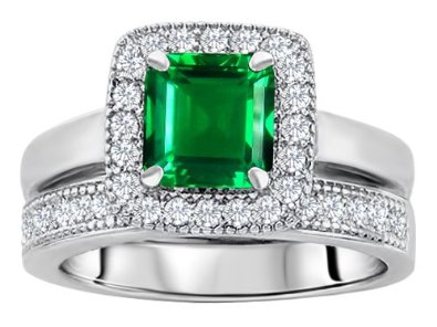 Emerald Bridal Set