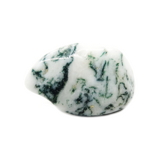 Moss agate crystal tumble stone
