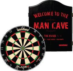 Winmau Blade 6 Dartboard Set with Mancave Cabinet