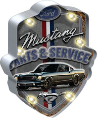 Ford Mustang Light Up Tin Sign