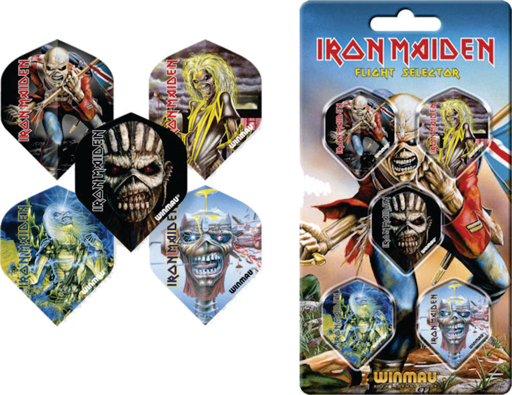 Winmau Iron Maiden Flight Collection 100 Micron (Pack of 5 sets of 3 fights)