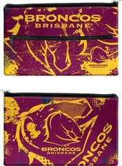 Brisbane Broncos NRL Neoprene Pencil Case