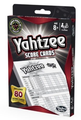 Yahtzee Score Pads from Hasbro  80 Score Cards  Yahtzee