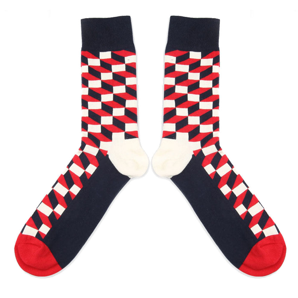 mens red ankle socks