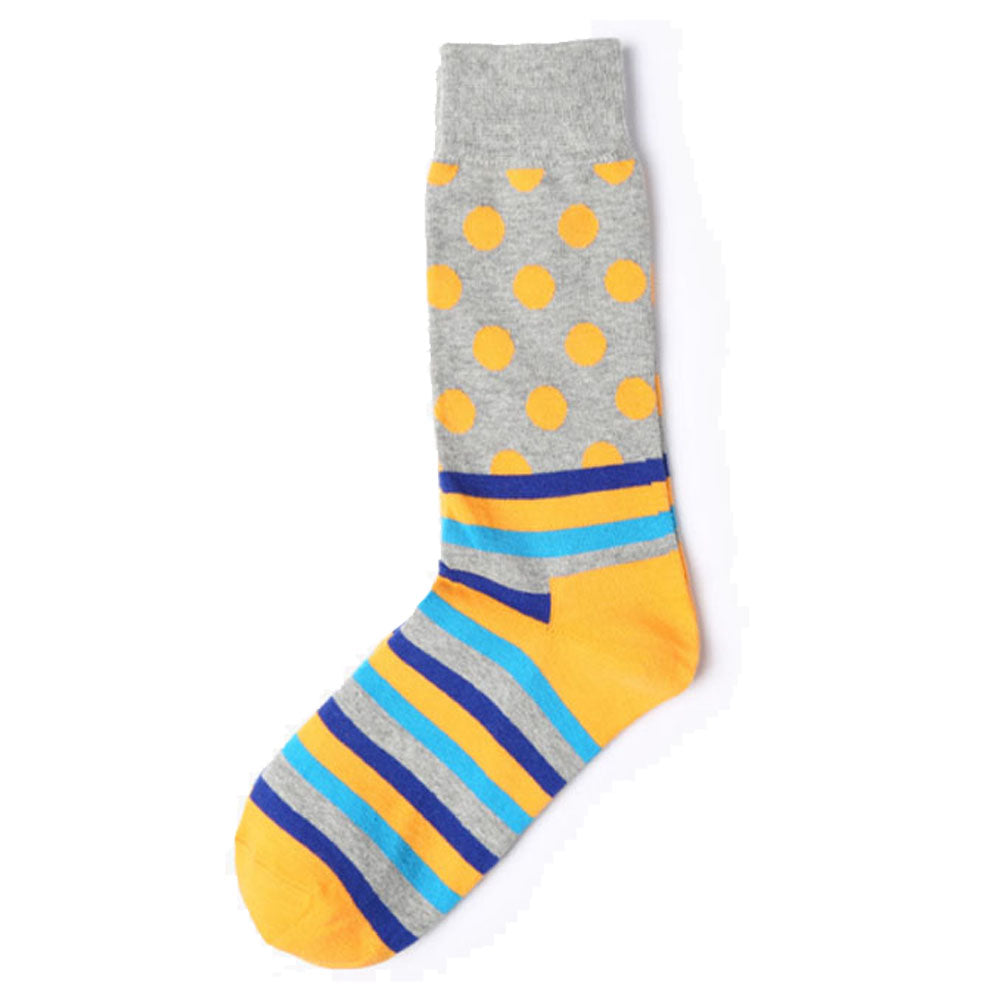 Grey Socks - Mens Spotty Stripe Cotton Ankle Socks Grey | Love Your Socks