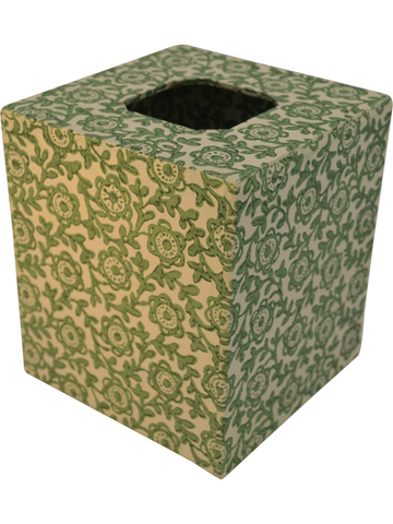 green tissue box cover