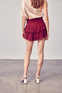 Ruffle Mini Skirt w/ Shorts