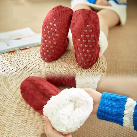 Cozies Fluffy Red Socks