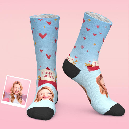 Custom Photo Socks Personalized Socks with Person Gift for Friends Family