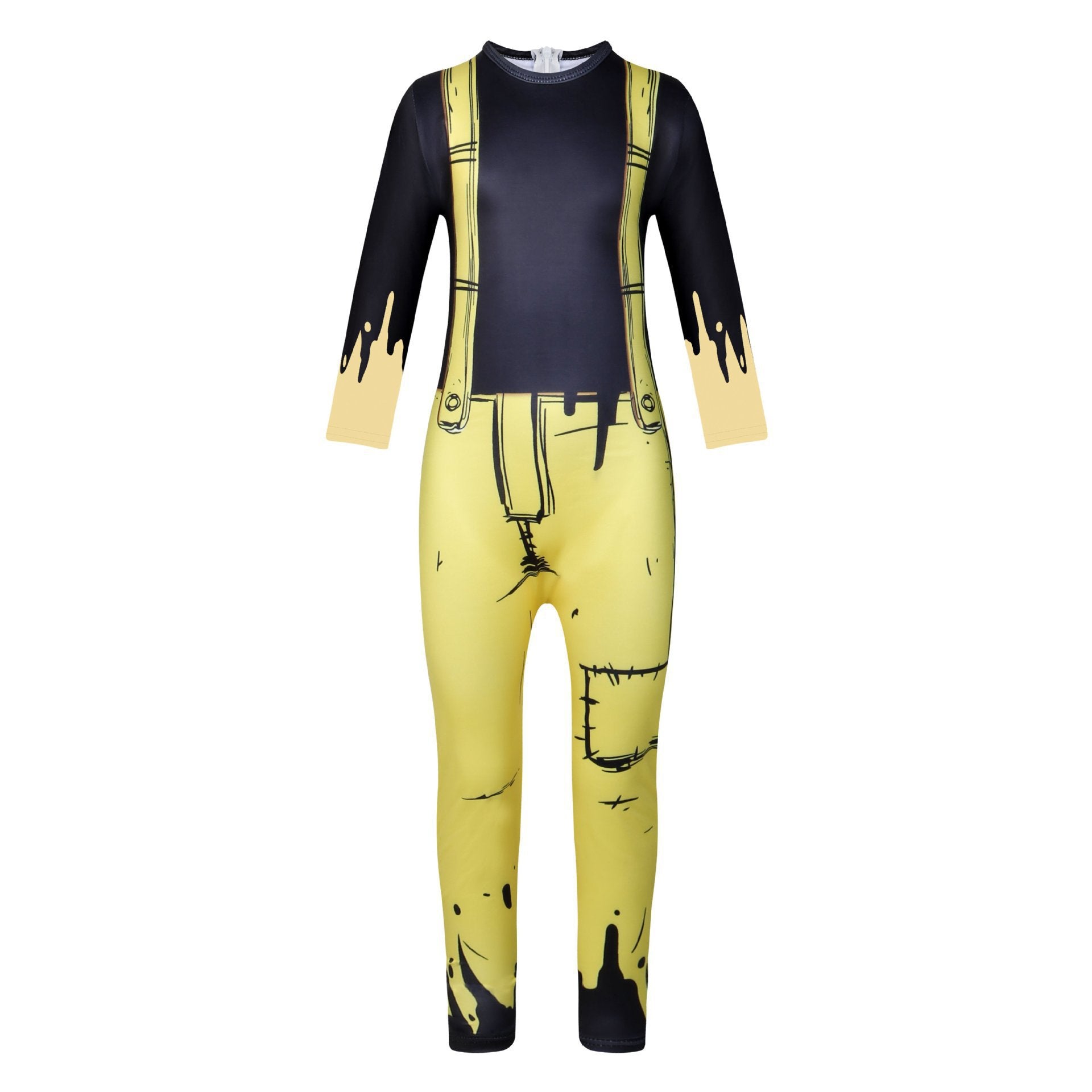 Bendy And The Ink Machine Costume Suit Yellow Jumpsuit For Kids Hallow Uncostume - halloween bendy and the ink machine roblox