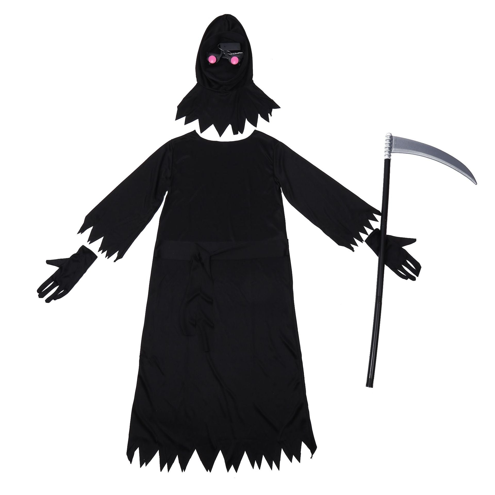 Led Eyes Grim Reaper Costume Halloween Jumpsuit Cos Props For Kids Uncostume - eye scythe roblox