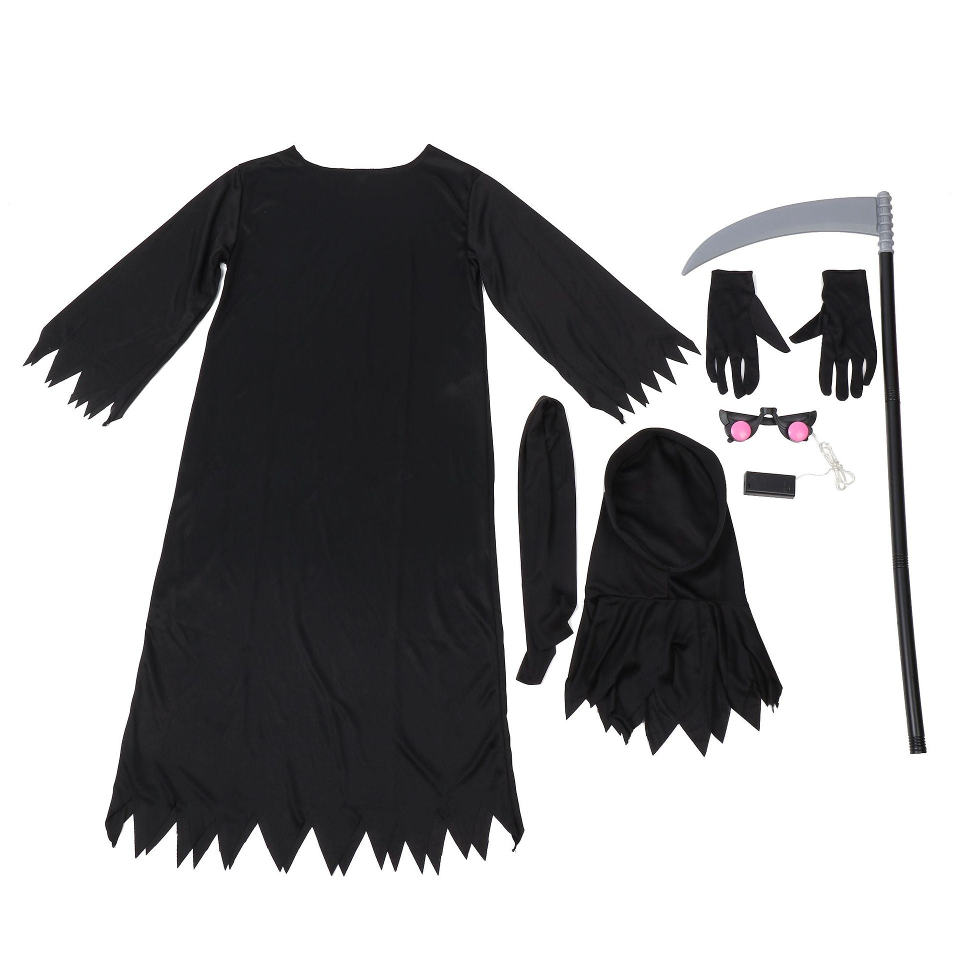 Led Eyes Grim Reaper Costume Halloween Jumpsuit Cos Props For Kids Uncostume - pictures of roblox reaper clothes