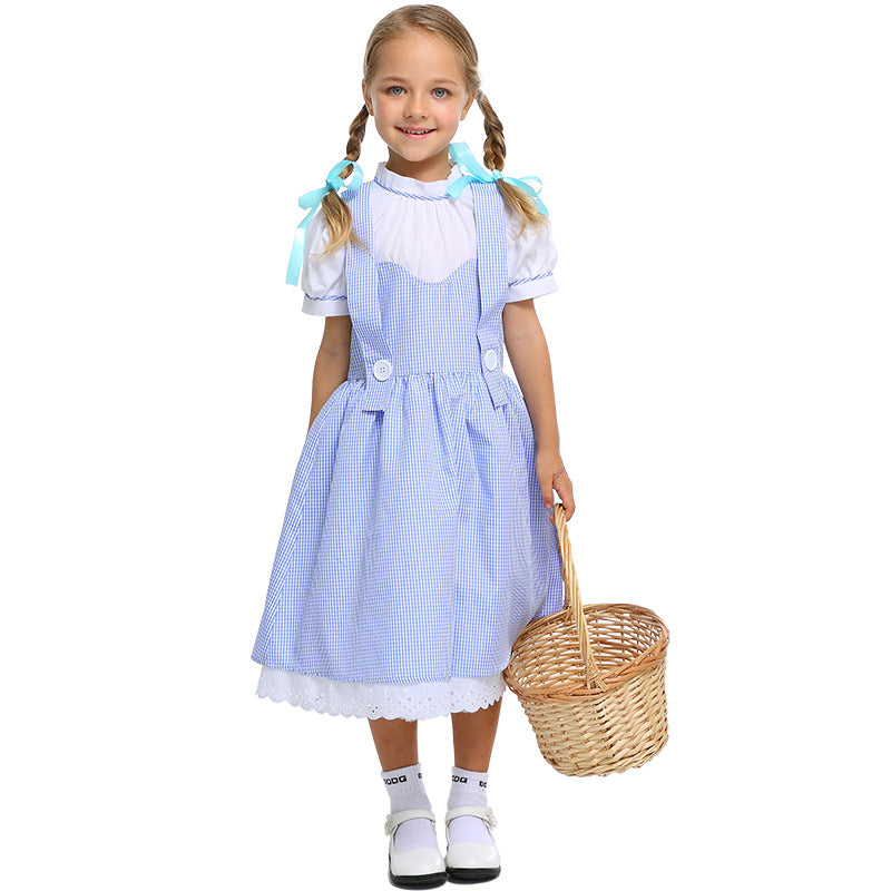 The Wizard Of Oz Dorothy Costume Halloween Cos Prop For Kids Uncostume - dorothy wizard of oz dress top roblox