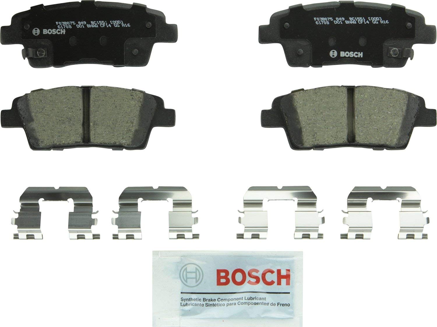 Bosch Bc1551 Quietcast Premium Ceramic Disc Brake Pad Set For