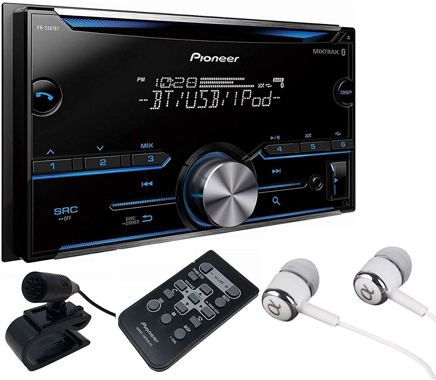 salto radioactiviteit Lang Pioneer Double DIN CD USB Aux Car Stereo Receiver Built-in Bluetooth, –  PartLimit