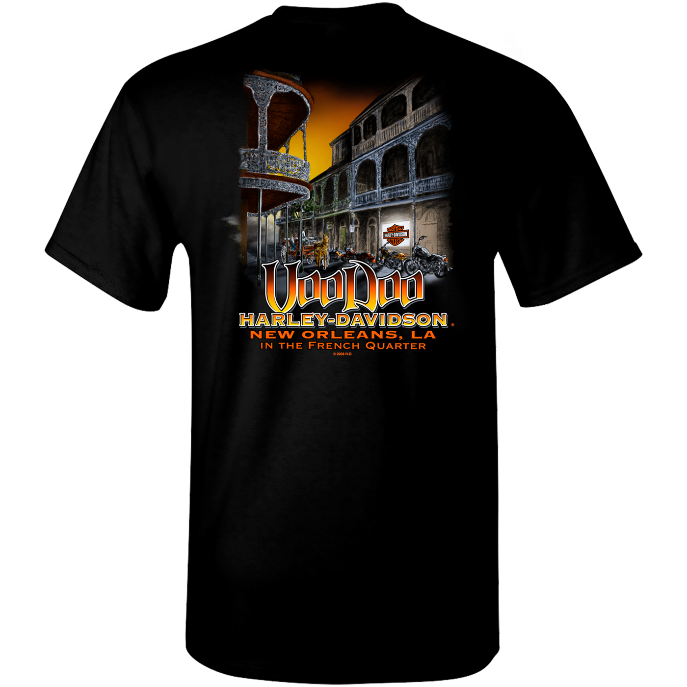 Voodoo Harley-Davidson French Quarter Men's Short Sleeve T-Shirt