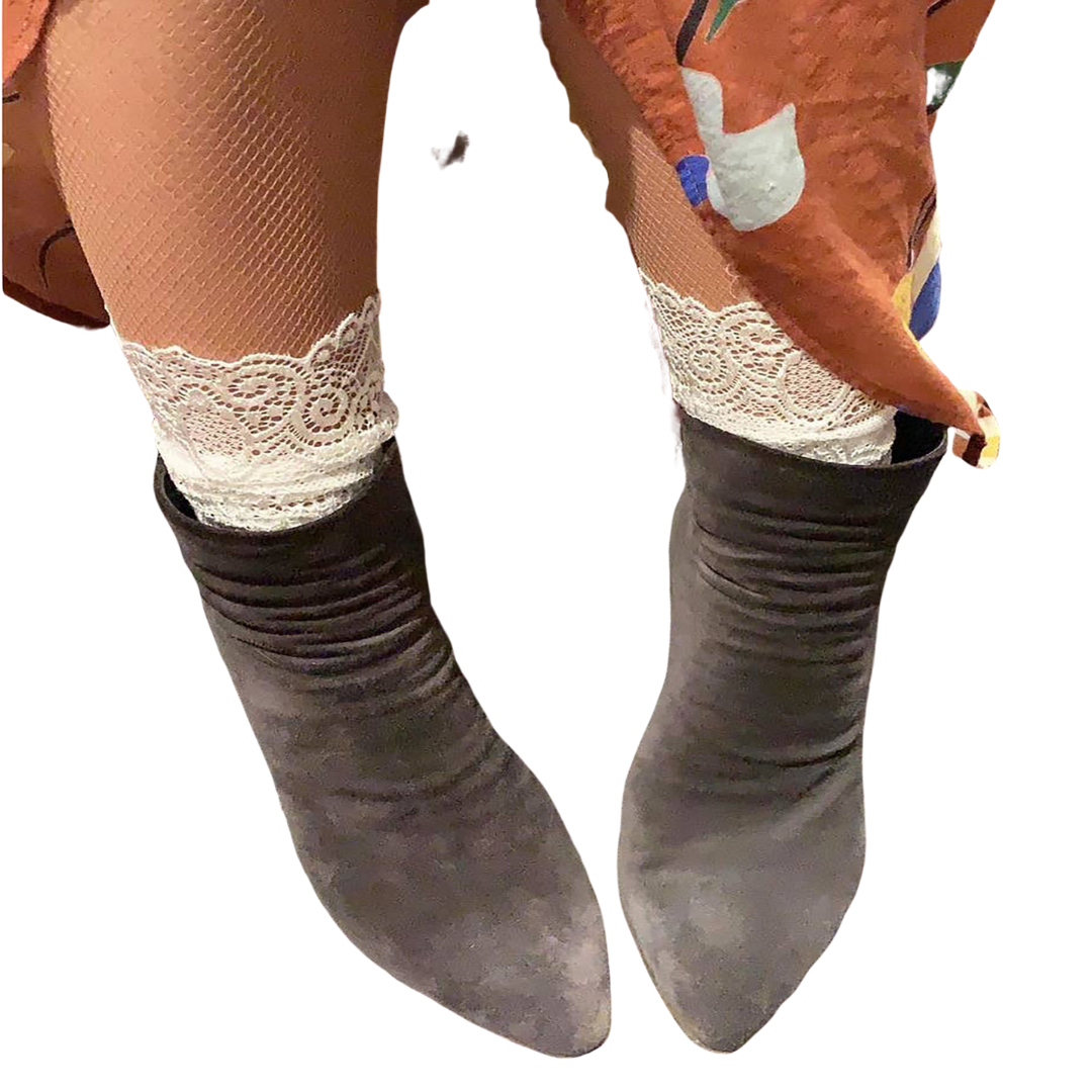 Spanx Over The Knee Scalloped Edge Socks, $24, shopbop.com