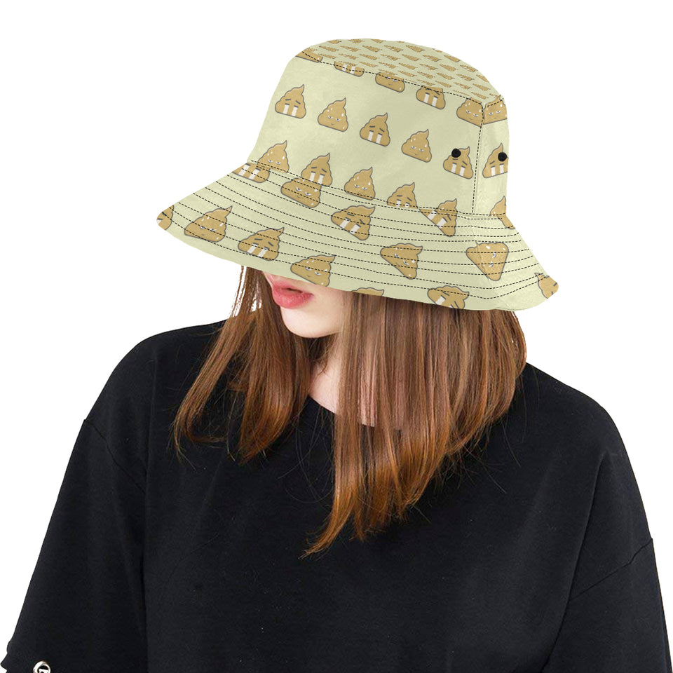 poop emoji bucket hat