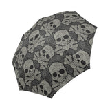 Paisley Skull Pattern Print Design A01 Automatic Foldable Umbrella