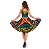 Kaleidoscope Pattern Print Design 05 Sleeveless Mini Dress