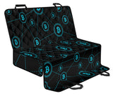 Cryptocurrency Pattern Print Design 01 Rear Dog Car Seat Cover Hammock